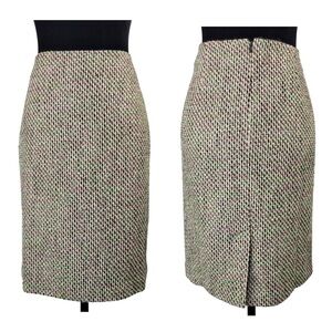 Talbots petites woman’s multicolored cotton blend pencil skirt size 12P